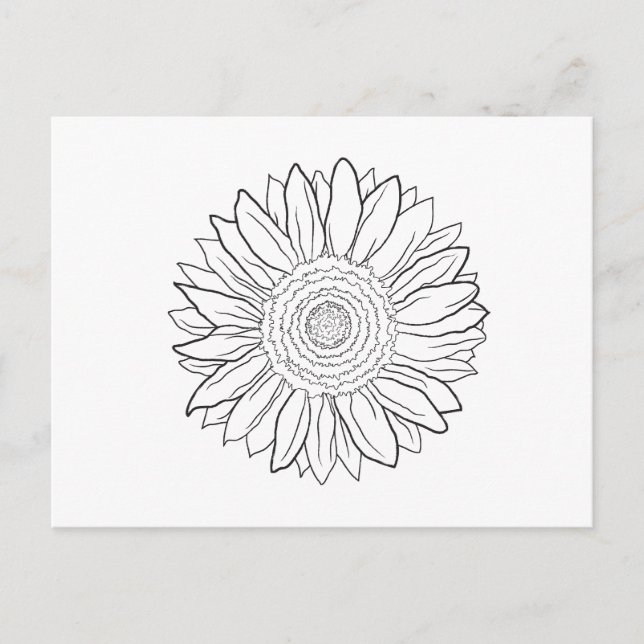Sonnenblume Postkarte (Vorderseite)