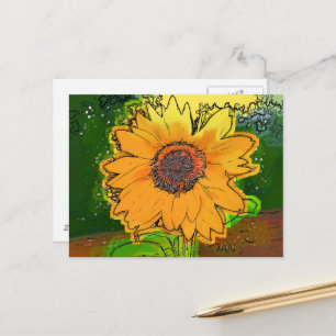 SONNENBLUME POSTKARTE