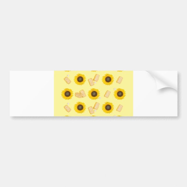 Sonnenblume Power Autoaufkleber (Vorne)