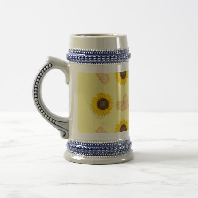 Sonnenblume Power Bierglas (Links)