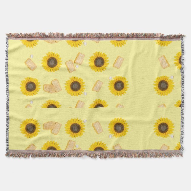Sonnenblume Power Decke (Vorderseite)