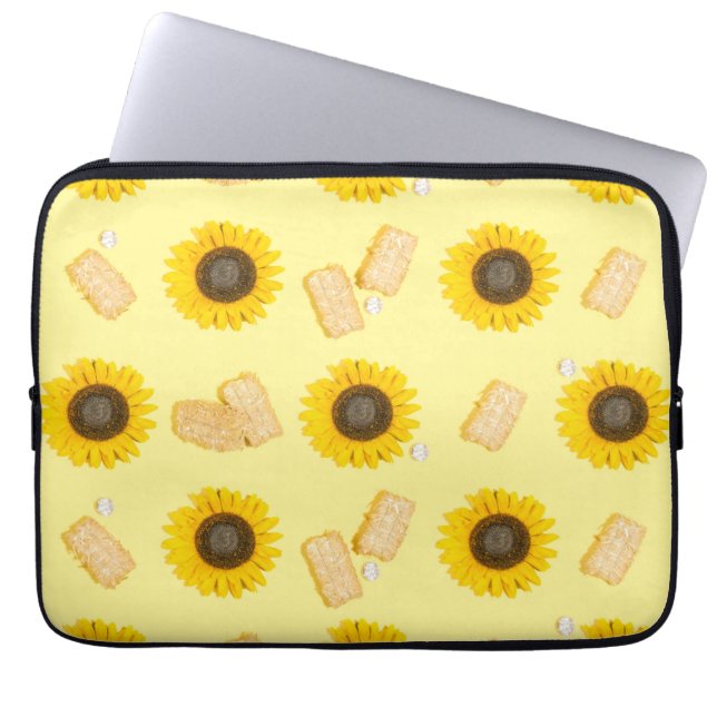 Sonnenblume Power Laptopschutzhülle (Vorderseite)