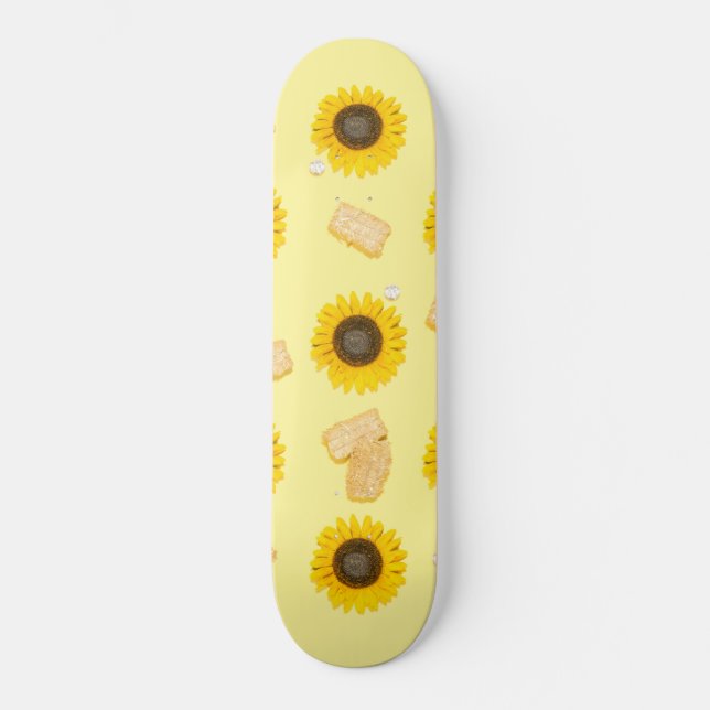 Sonnenblume Power Skateboard (Vorderseite)