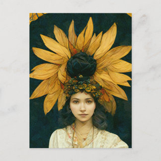 Sonnenblume Princess Slava Postcard Postkarte