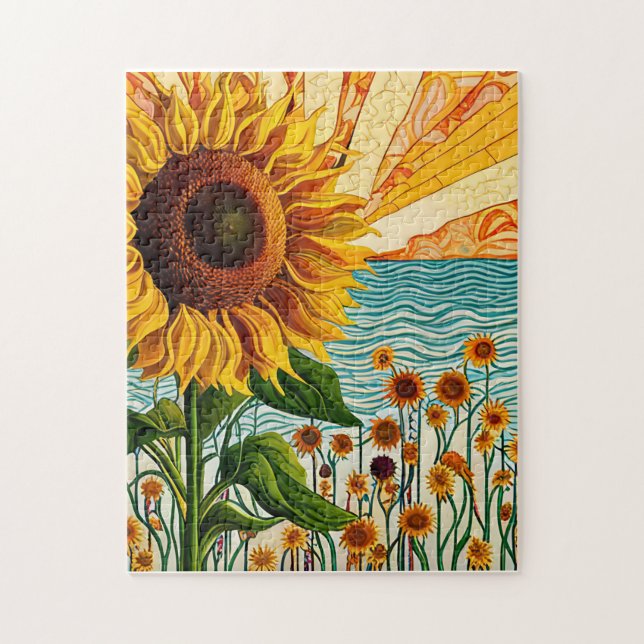 Sonnenblume Puzzle (Vertikal)