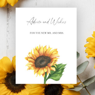 Sonnenblume - Ratschläge und Wünsche für Frischver Poster