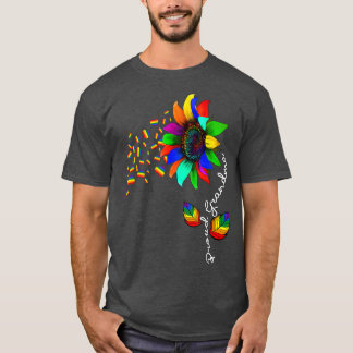 Sonnenblume Regenbogen Proud Oma Ally LGBT Prie He T-Shirt