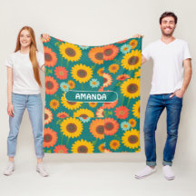 Sonnenblume Retro farbenfrohe Personalisierte Must