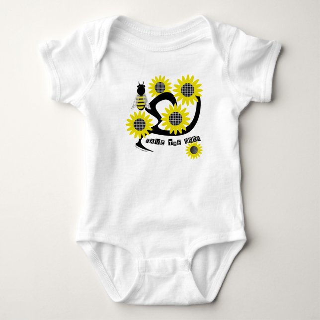 Sonnenblume Rette Bienentee T-Shirt (Vorderseite)