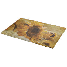 Sonnenblume Riesengelb Vintage rustikale Kunsttext