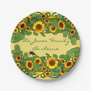 Sonnenblume-Rolle Pappteller