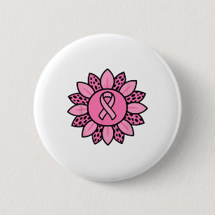 Sonnenblume Rosa Ribbon Brustkrebs Bewusstsein Fra Button