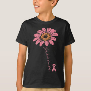 Sonnenblume Rosa Ribbon Brustkrebs Überleben Aware T-Shirt
