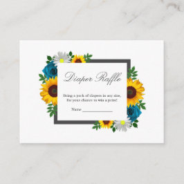 Sonnenblume Rose Daisy Floral Baby Dusche Begleitkarte