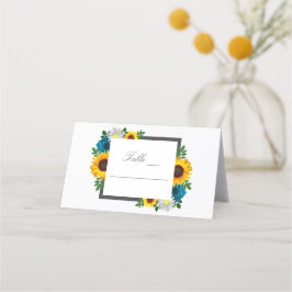 Sonnenblume Rose Daisy Floral Wedding Platzkarte