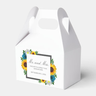 Sonnenblume Rose Gänseblümchen Florale Hochzeit Geschenkschachtel