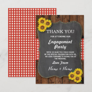 Sonnenblume Rot Danke Verlobung Hochzeit Holz Einladung
