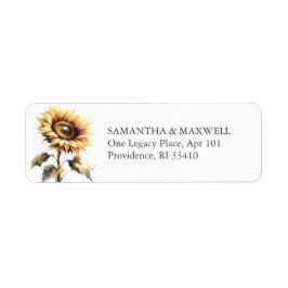 Sonnenblume-Rücksendeadresse