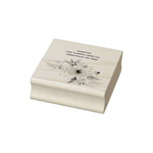 Sonnenblume Rücksendeadresse Gummi Briefmarke Gummistempel
