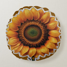 Sonnenblume | Runde Kissen