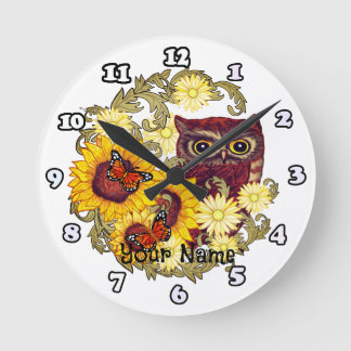 Sonnenblume Runde Wanduhr