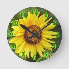 Sonnenblume Runde Wanduhr