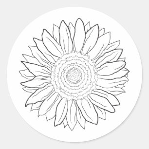 Sonnenblume Runder Aufkleber