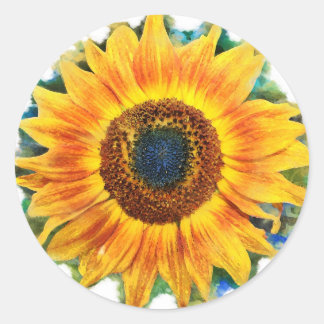Sonnenblume Runder Aufkleber