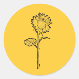 Sonnenblume Runder Aufkleber