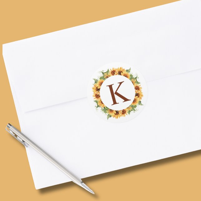 Sonnenblume Runder Aufkleber (Von Creator hochgeladen)