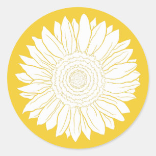 Sonnenblume Runder Aufkleber