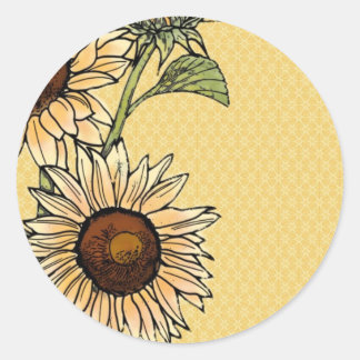 Sonnenblume Runder Aufkleber