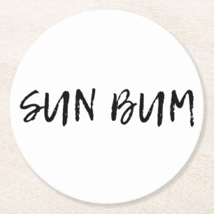Sonnenblume Runder Pappuntersetzer