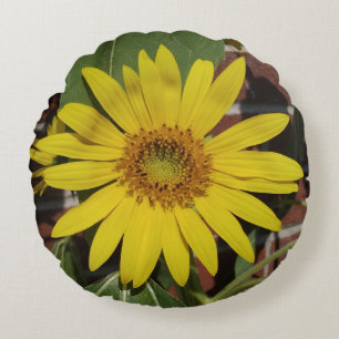 Sonnenblume Rundes Kissen