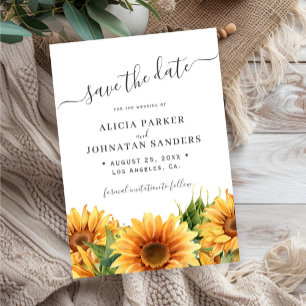Sonnenblume rustikal Boho Sommergarten weiße Hochz Save The Date