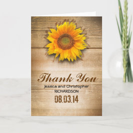 Sonnenblume rustikal danke Karten