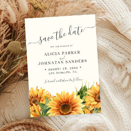 Sonnenblume rustikale Boho Sommergarten Ivory-Hoch Save The Date