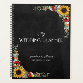 Sonnenblume Rustikale Chalkboard Country Wedding Planer