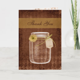 Sonnenblume rustikale Mason Glas Hochzeit danke