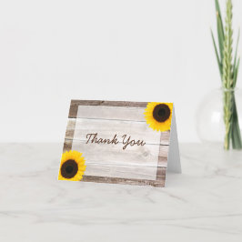 Sonnenblume Rustikales Barnholz Vielen Dank Dankeskarte