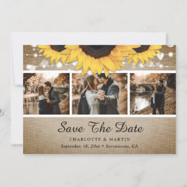 Sonnenblume Rustikales Foto Holzleuchten Hochzeit Save The Date