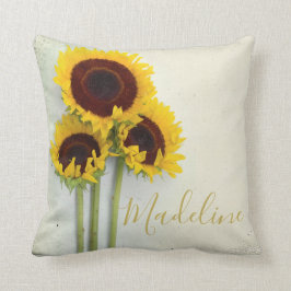 Sonnenblume Rustikales Gold Moderne Gelb Kissen