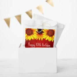 Sonnenblume Rustikales Holz Geburtstag Geschenktütchen