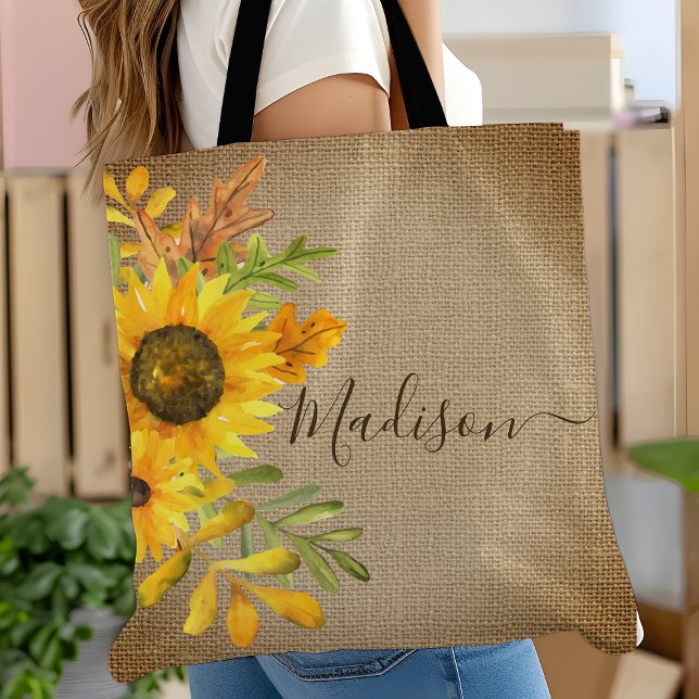 Sonnenblume Rustikales Land Burlap Personalisierte (Von Creator hochgeladen)