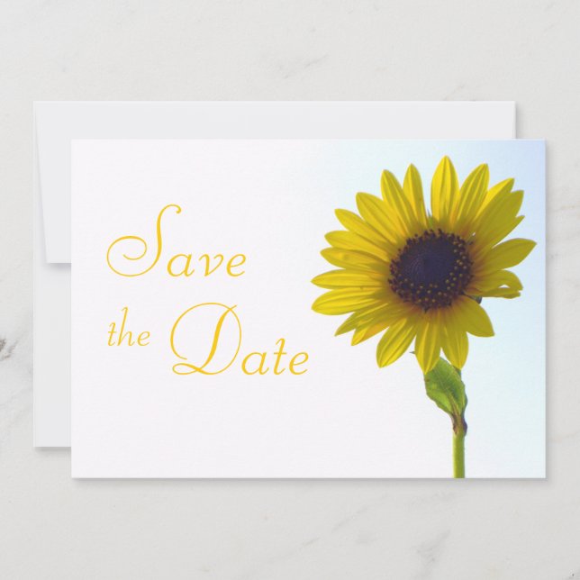 Sonnenblume Save the Date (Vorderseite)