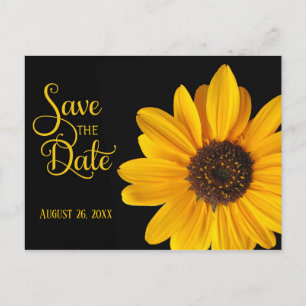 Sonnenblume, Save the Date Ankündigungspostkarte