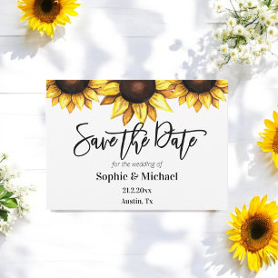 Sonnenblume Save the Date Blumenhochzeit Ankündigung