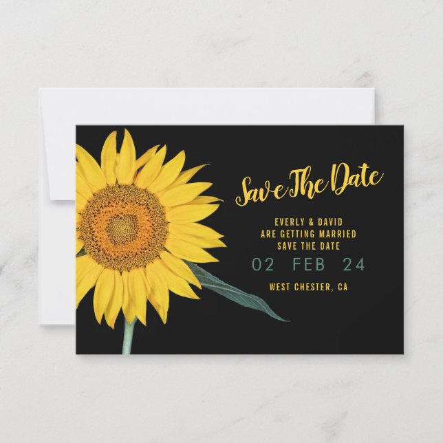 Sonnenblume Save the Date Einladung (Vorderseite)