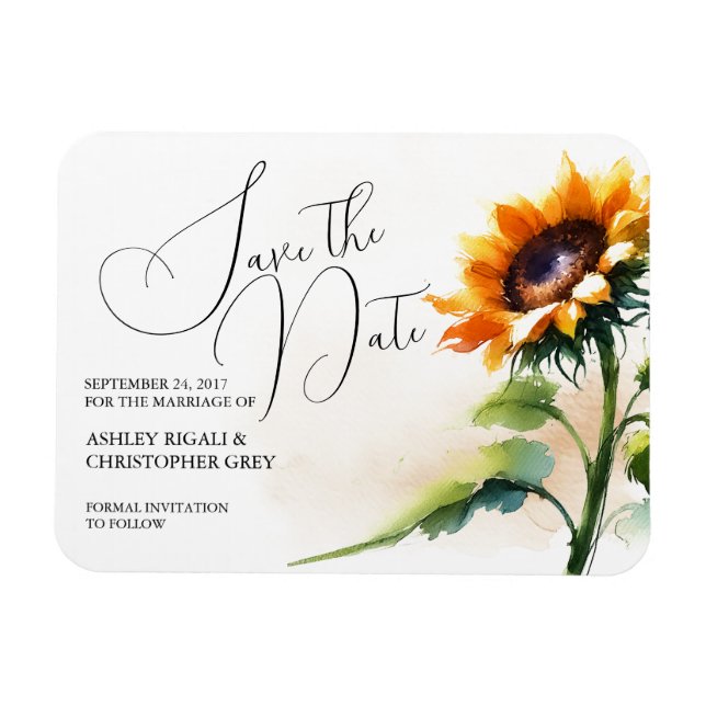 Sonnenblume Save the Date Magnet (Horizontal)