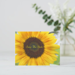Sonnenblume Save the Date Postkarte